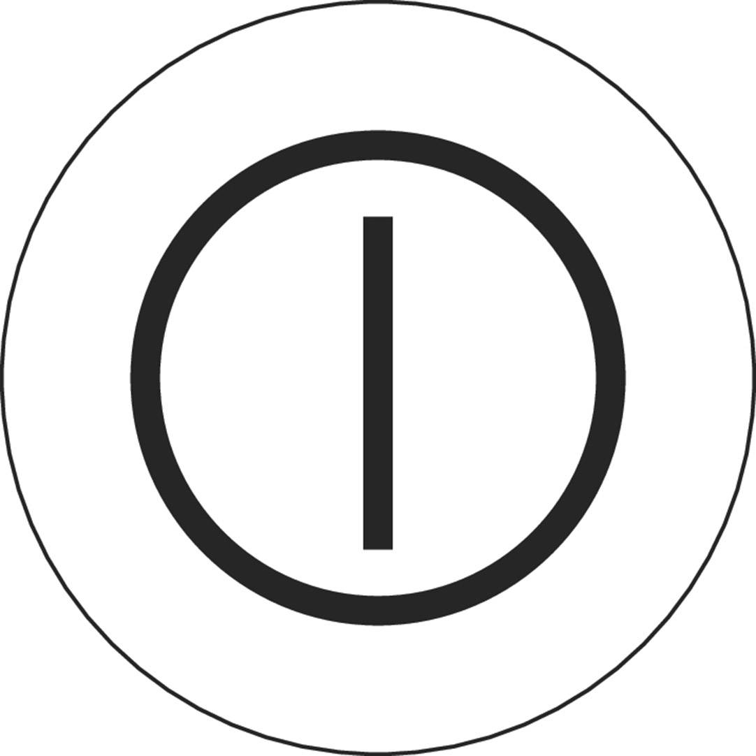 'Eingeschaltet/Ausgeschaltet'-Symbol in einem Kreis, das oft auf Geräten zur Steuerung des Stromstatus verwendet wird.