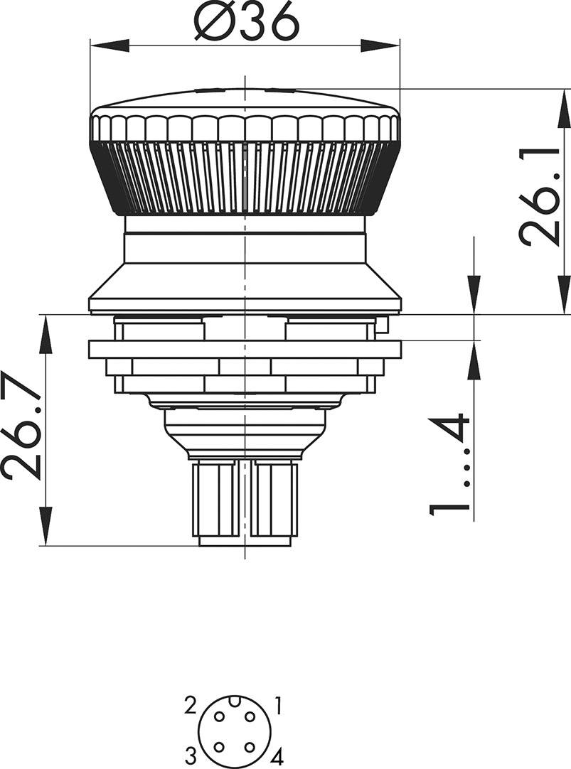 Schlegel KRVKOO_C001 Not-Halt-Pilzdrucktaster 2 Öffner IP65, IP67 1 St.