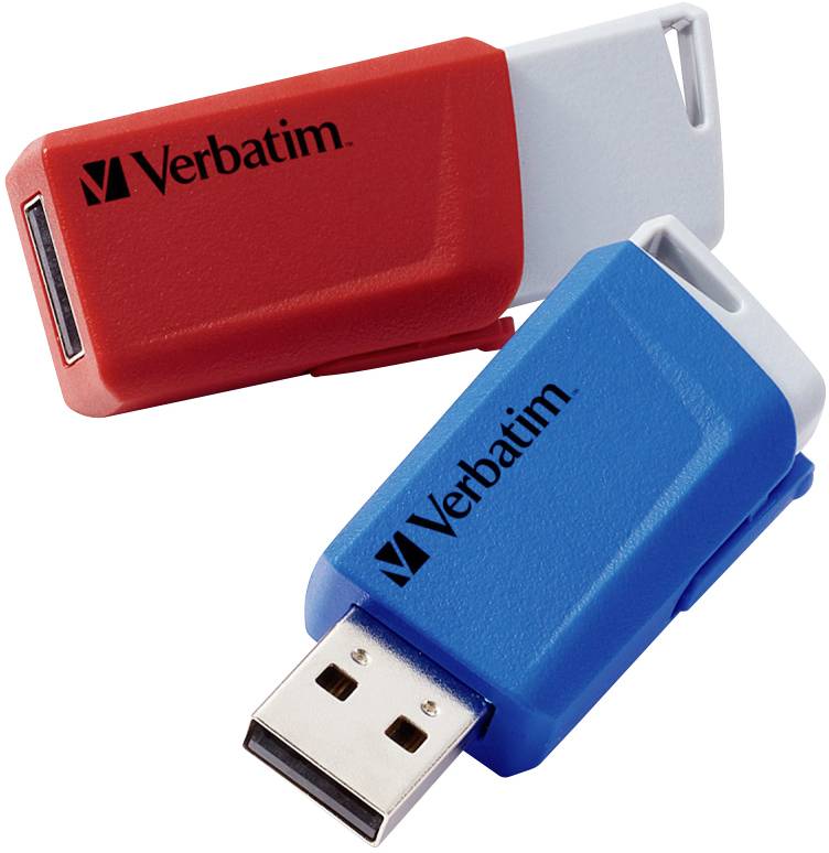Verbatim V Store N CLICK USB-Stick 32 GB Rot, Blau 49308 USB-A (USB 3.2 Gen 1)