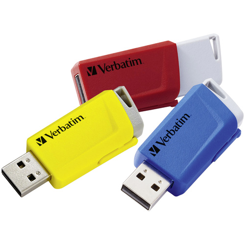 Verbatim V Store N CLICK USB-Stick 16 GB Gelb, Rot, Blau 49306  USB 3.2 Gen 1 (USB 3.0)