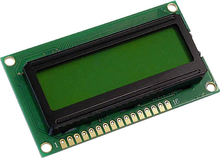 Display Elektronik LCD-Display Gelb-Grün 16 x 2 Pixel (B x H x T) 65.5 x 36.7 x 9.6mm DEM16226SYH-LY