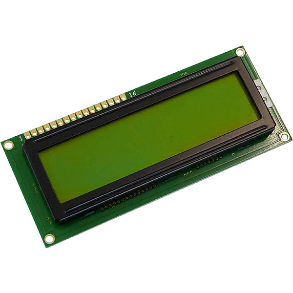 Display Elektronik LCD-Display Gelb-Grün 16 x 2 Pixel (B x H x T) 100 x 42 x 10.1 mm DEM16214SYH-LY