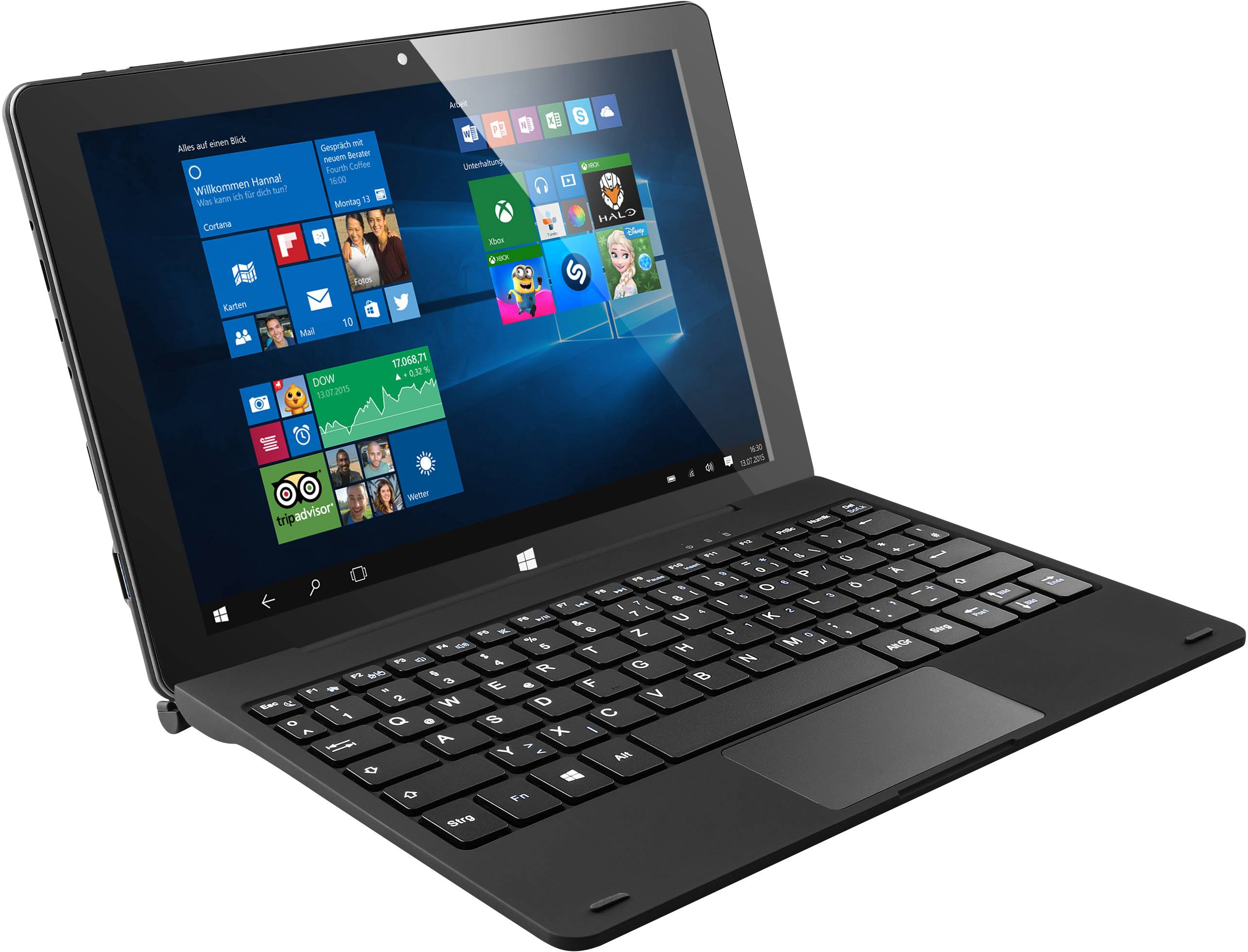 CSL Computer Panther Tab HD WiFi 256 GB SSD 64 GB eMMC 4 GB RAM Schwarz 25.7 cm (10.1 Zoll) Intel® Celeron® 4 x 1.1 GHz / max. 2.2 GHz Win 10 Home I