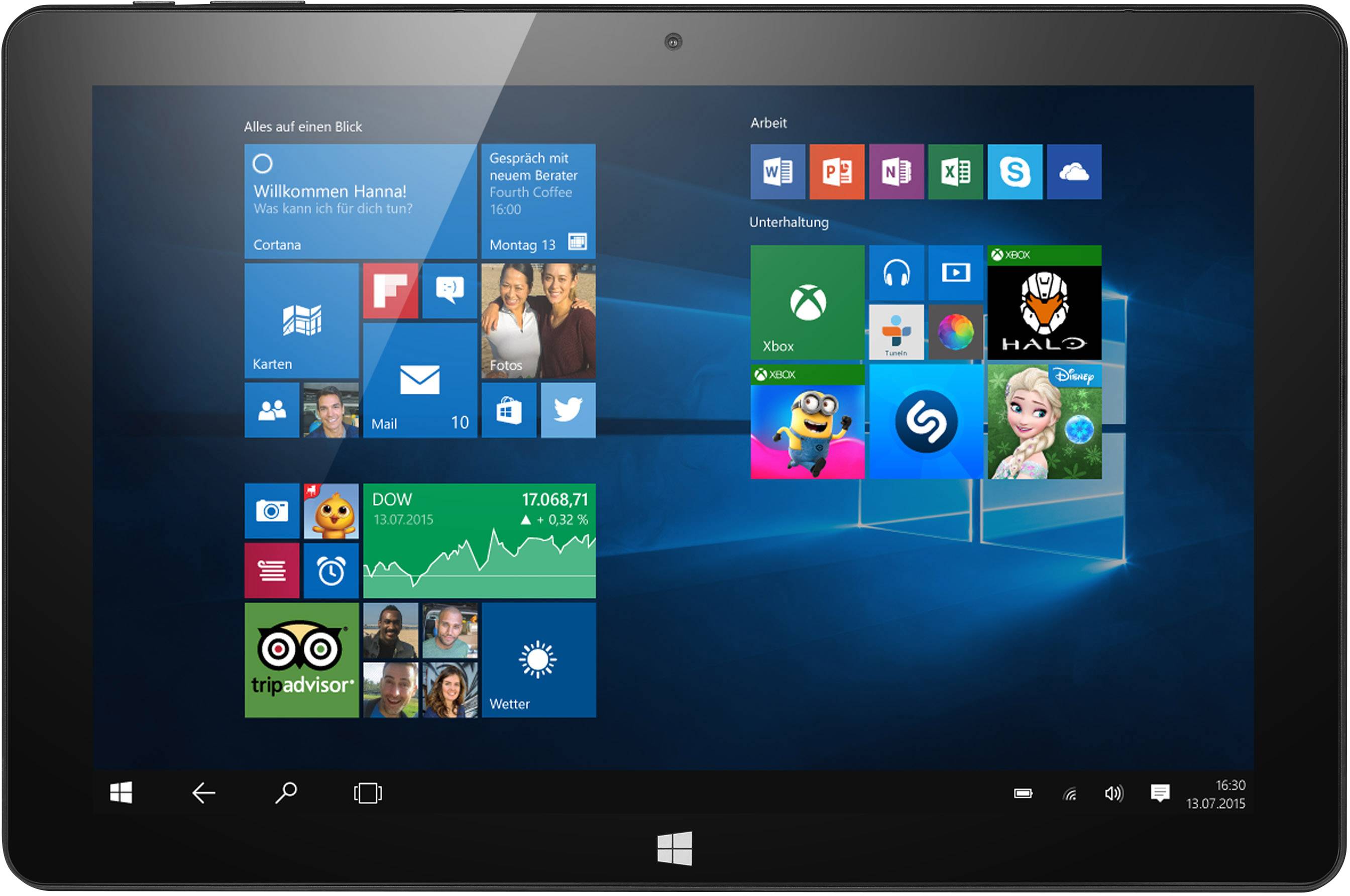 CSL Computer Panther Tab HD WiFi 256 GB SSD 64 GB eMMC 4 GB RAM Schwarz 25.7 cm (10.1 Zoll) Intel® Celeron® 4 x 1.1 GHz / max. 2.2 GHz Win 10 Home I