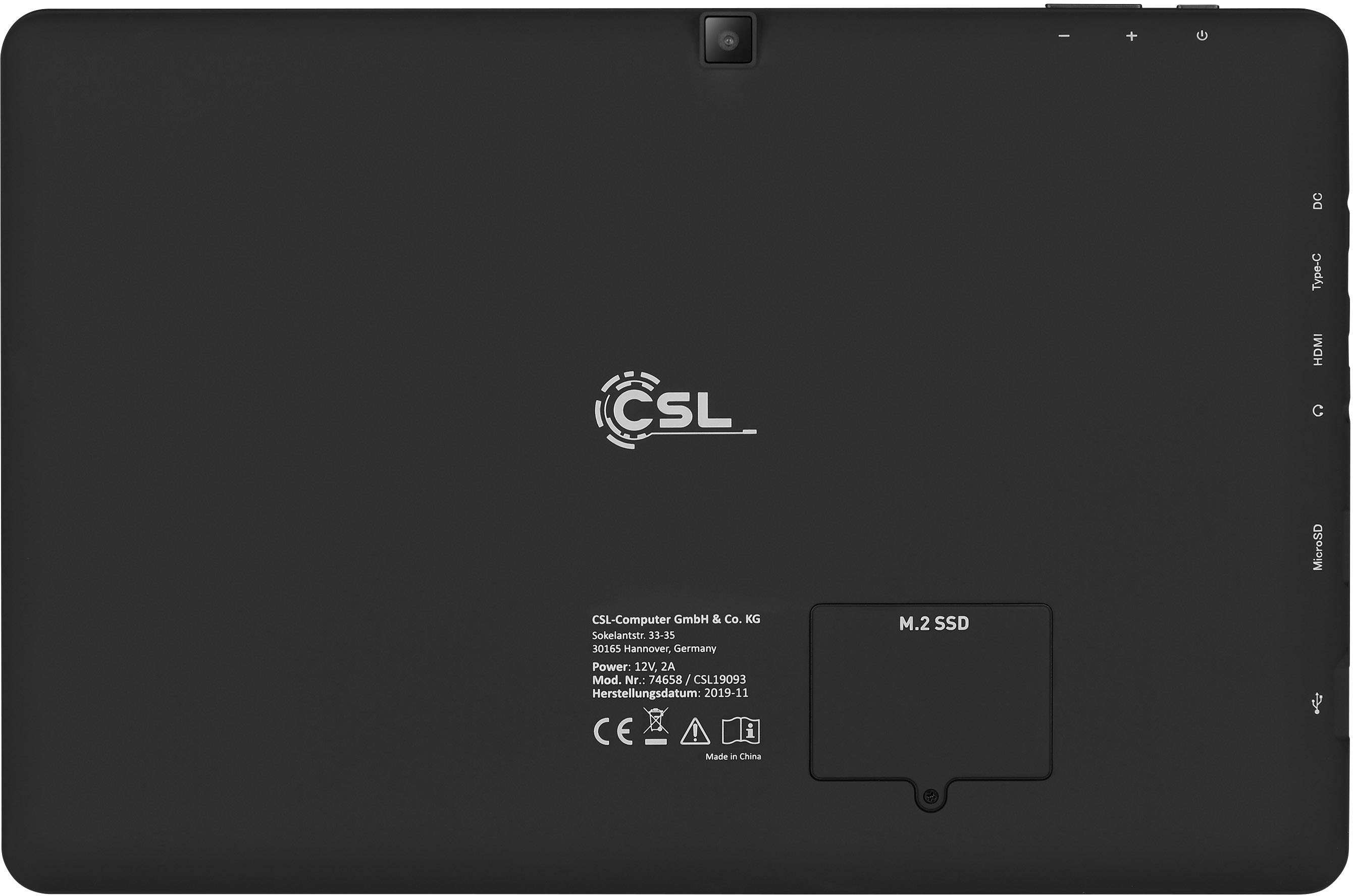 CSL Computer Panther Tab HD WiFi 256 GB SSD 64 GB eMMC 4 GB RAM Schwarz 25.7 cm (10.1 Zoll) Intel® Celeron® 4 x 1.1 GHz / max. 2.2 GHz Win 10 Home I
