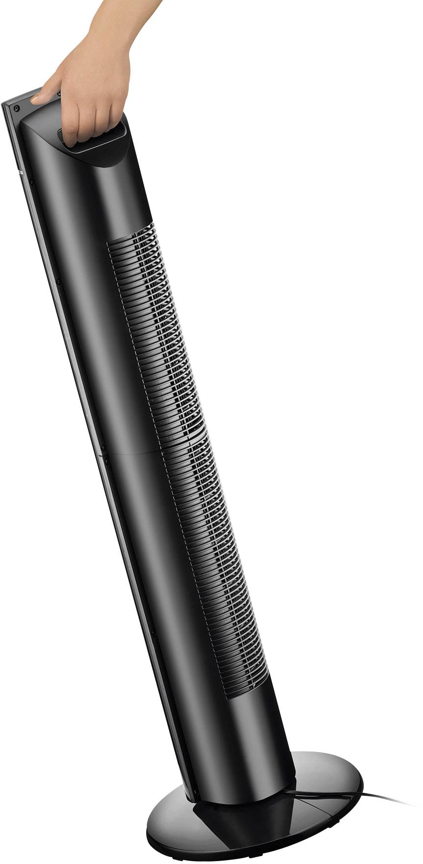 Unold Skyline Turmventilator 60 W (L x B x H) 325 x 325 x 1066 mm Schwarz mit Fernbedienung, Oszillierend, Timer, LED-Display