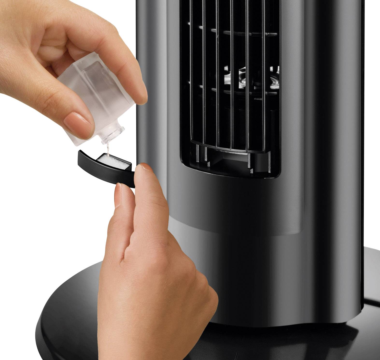 Unold Skyline Turmventilator 60 W (L x B x H) 325 x 325 x 1066 mm Schwarz mit Fernbedienung, Oszillierend, Timer, LED-Display