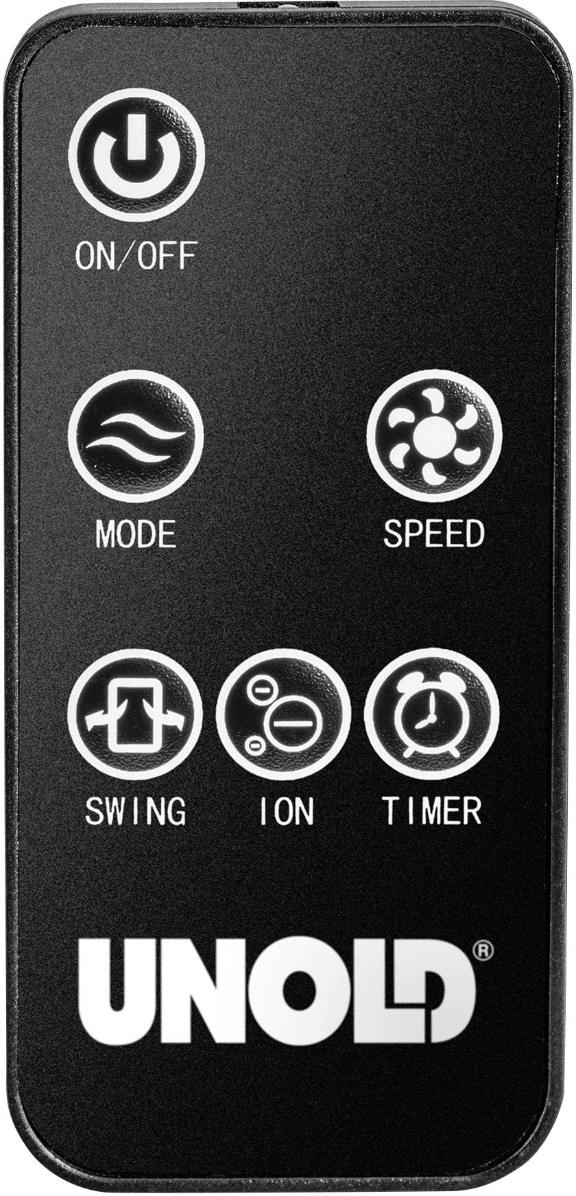 Unold Skyline Turmventilator 60 W (L x B x H) 325 x 325 x 1066 mm Schwarz mit Fernbedienung, Oszillierend, Timer, LED-Display