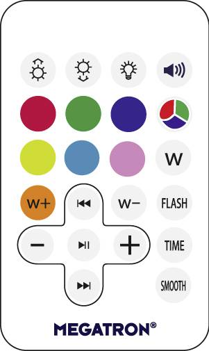 Megatron MT69083 Spika LED-Außentischleuchte mit Lautsprecher 10W RGBW Weiß