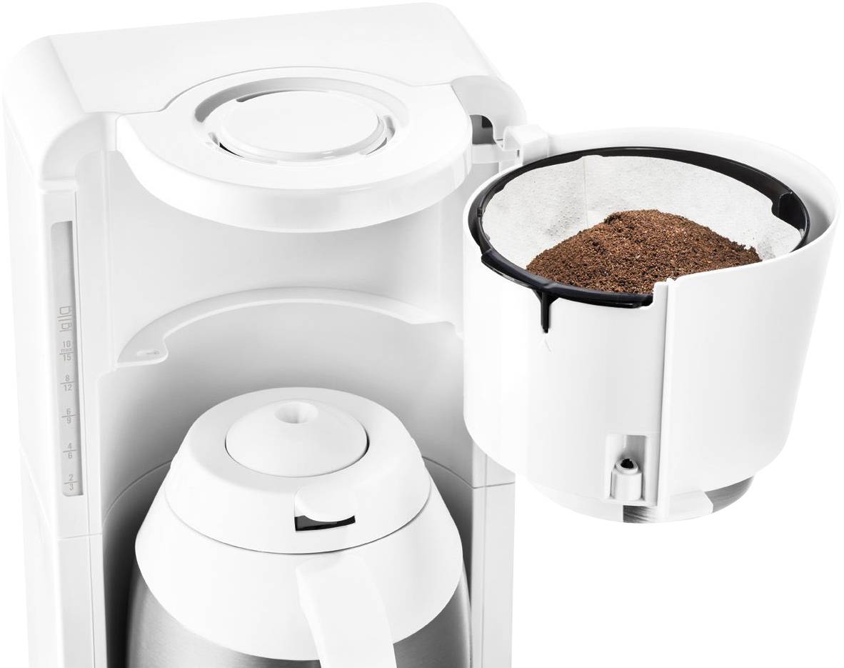 Rowenta CT3811 Kaffeemaschine Edelstahl, Weiß Fassungsvermögen Tassen=12
