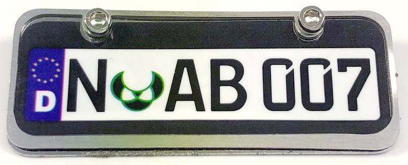 Absima Kennzeichenhalter Silber