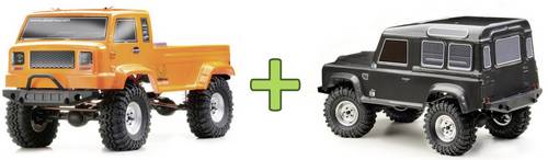 Absima CR2.4 +Landrover Karosserie Brushed 1:10 RC Modellauto Elektro Crawler Allradantrieb (4WD) Rt
