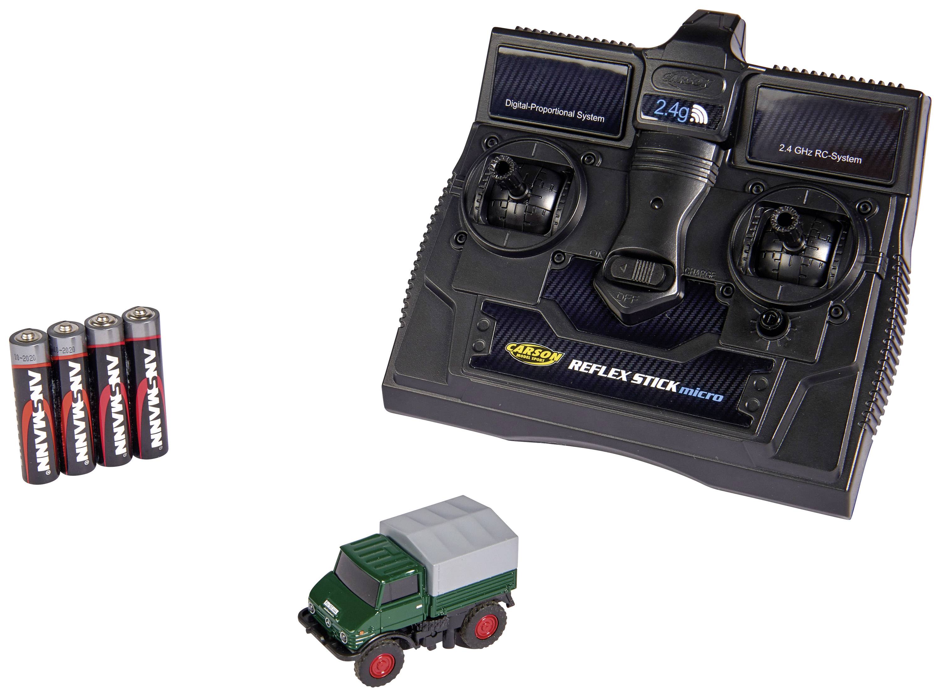 Carson Modellsport 500504126 Unimog U406 Forst 1:87 RC Modell-LKW Elektro Landwirtschaftsfahrzeug