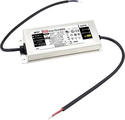Mean Well LED-Treiber Konstantstrom 74.9W 700mA 53 - 107 V/DC Möbelzulassung, Outdoor, PFC-Schaltkr