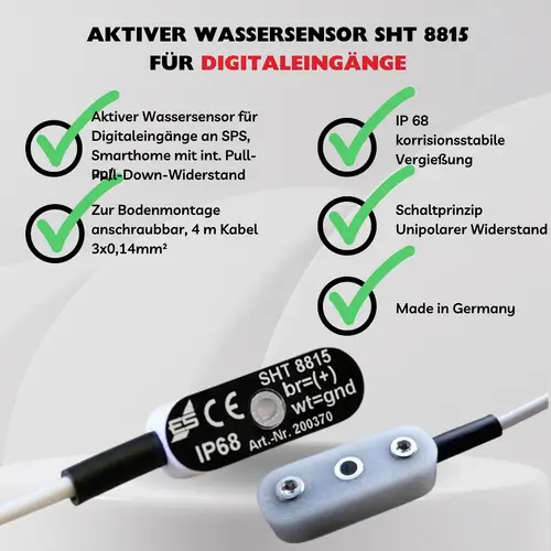 Schabus 200370 SHT 8815 Aktiver Wasser-Sensor für Digitaleingänge Schabus 200370 SHT 8815 Aktiver Wasser-Sensor für Digitaleingänge