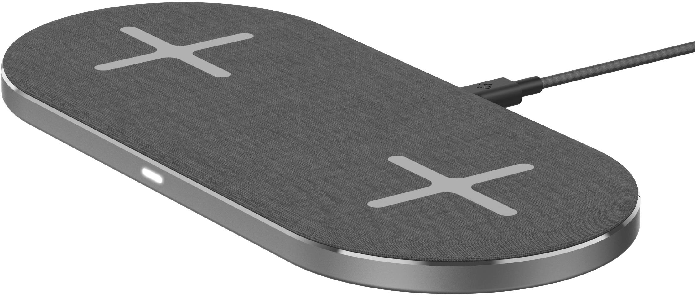 Xlayer Induktions-Ladegerät Double-Pad 217395 Ausgänge Induktionslade-Standard Grau