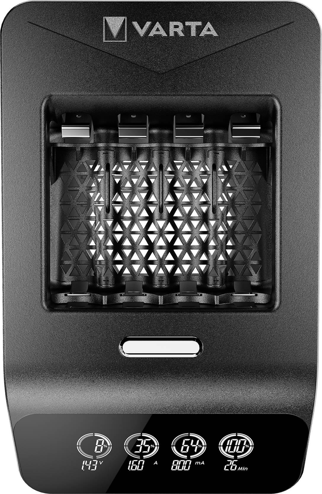 Varta LCD Ultra Fast Ch.+ 4x 56706 Rundzellen-Ladegerät NiMH Micro (AAA), Mignon (AA)