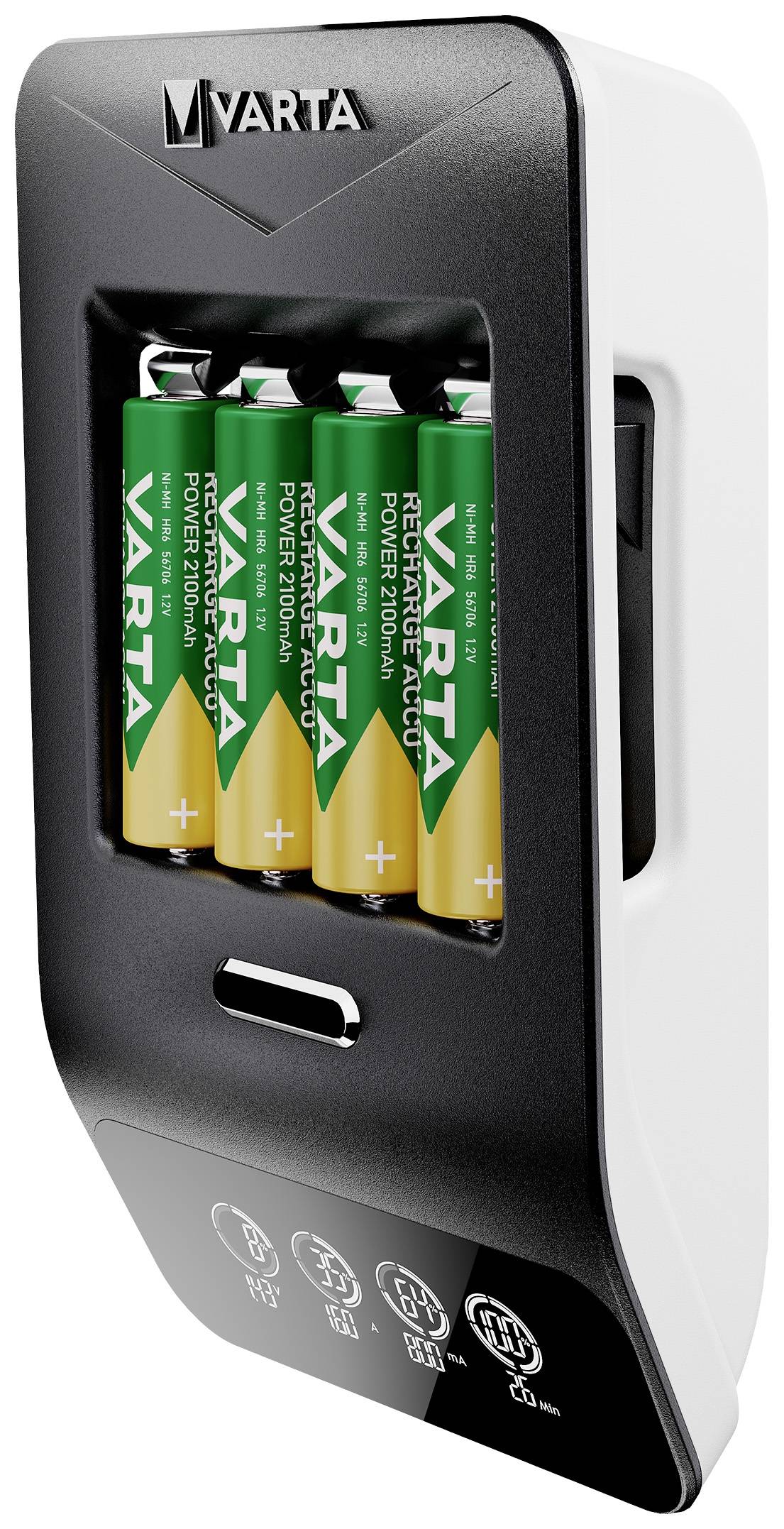 Varta LCD Ultra Fast Ch.+ 4x 56706 Rundzellen-Ladegerät NiMH Micro (AAA), Mignon (AA)