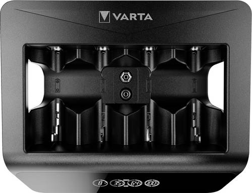 Varta LCD Universal Charger+ Rundzellen-Ladegerät NiMH Micro (AAA), Mignon (AA), Baby (C), Mono (D)