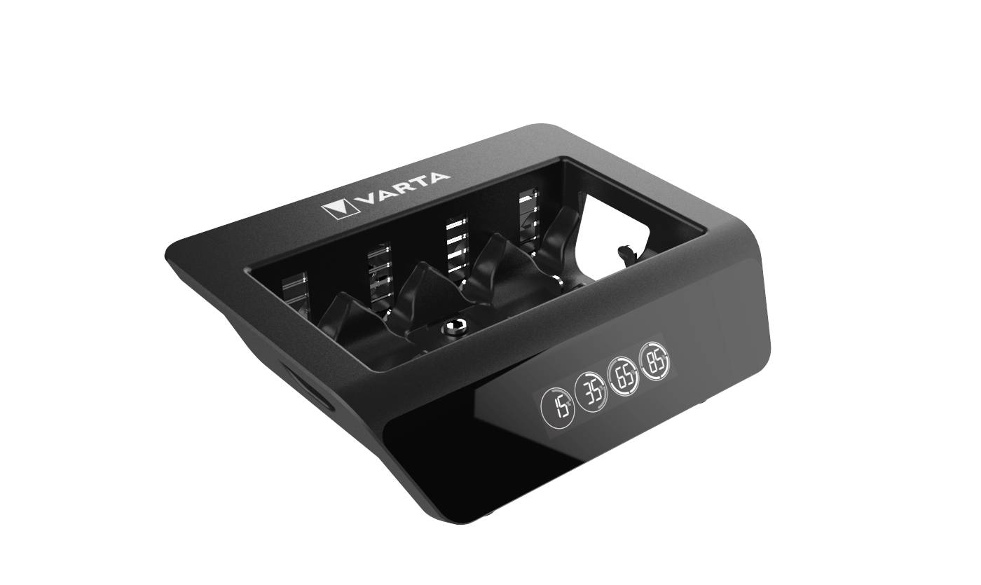 Varta LCD Universal Charger+ Rundzellen-Ladegerät NiMH Micro (AAA), Mignon (AA), Baby (C), Mono (D), 9V Block