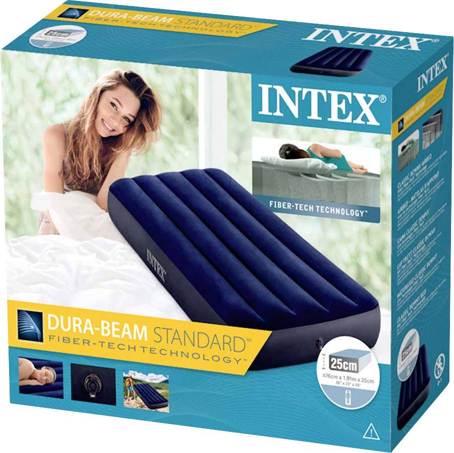 Intex 64756 DuraBeam Classic Cot-Size Luftbett (L x B x H) 191 x 76 x 25cm