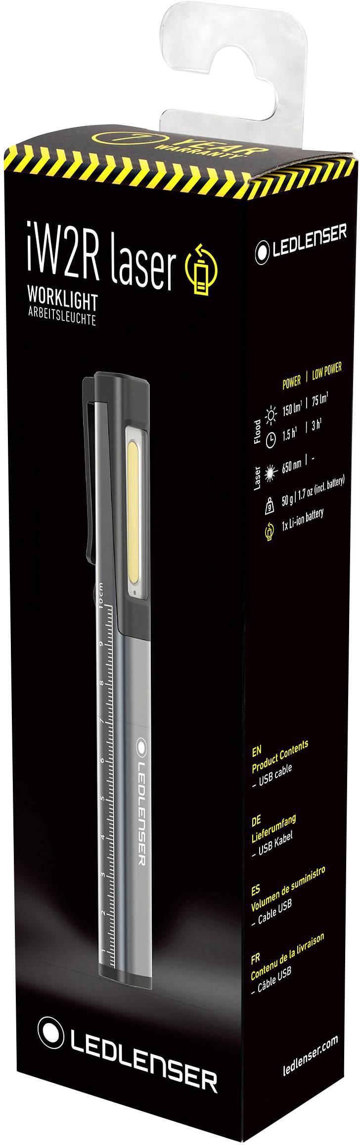 Ledlenser 502083 iW2R laser Penlight akkubetrieben Laser, LED 164 mm Schwarz