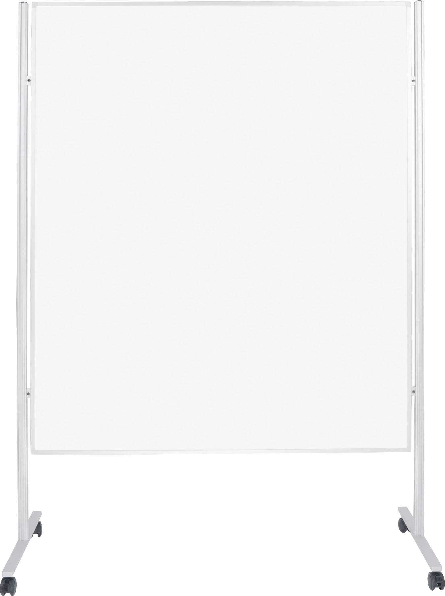 Magnetoplan Moderationstafel (B x H) 120cm x 150cm Stahlblech Weiß beidseitig verwendbar, beschriftbar, höhenverstellbar