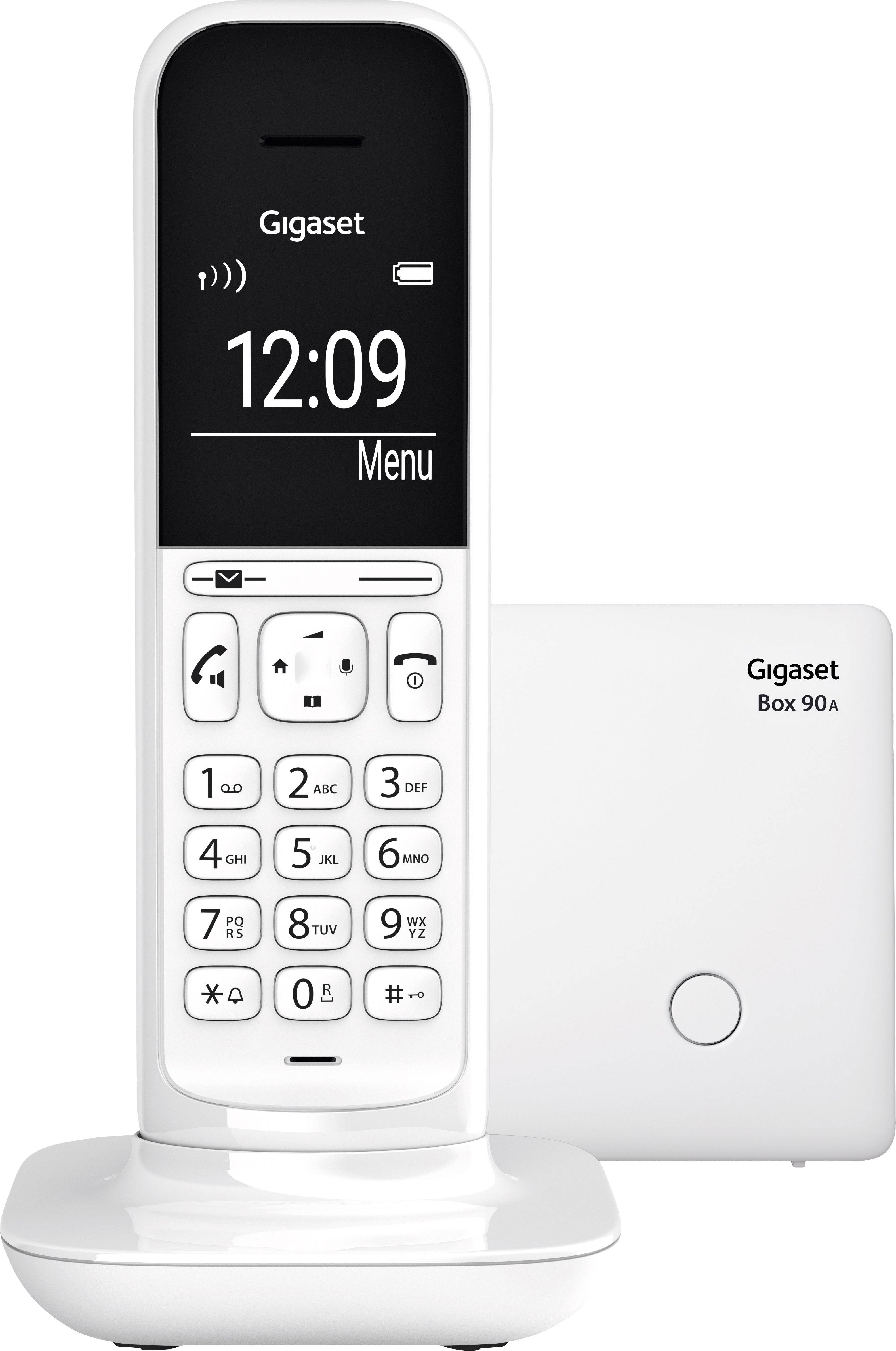 Gigaset CL390A DECT/GAP Schnurloses Telefon analog Anrufbeantworter, Babyphone, Freisprechen, für Hörgeräte kompatibel Weiß