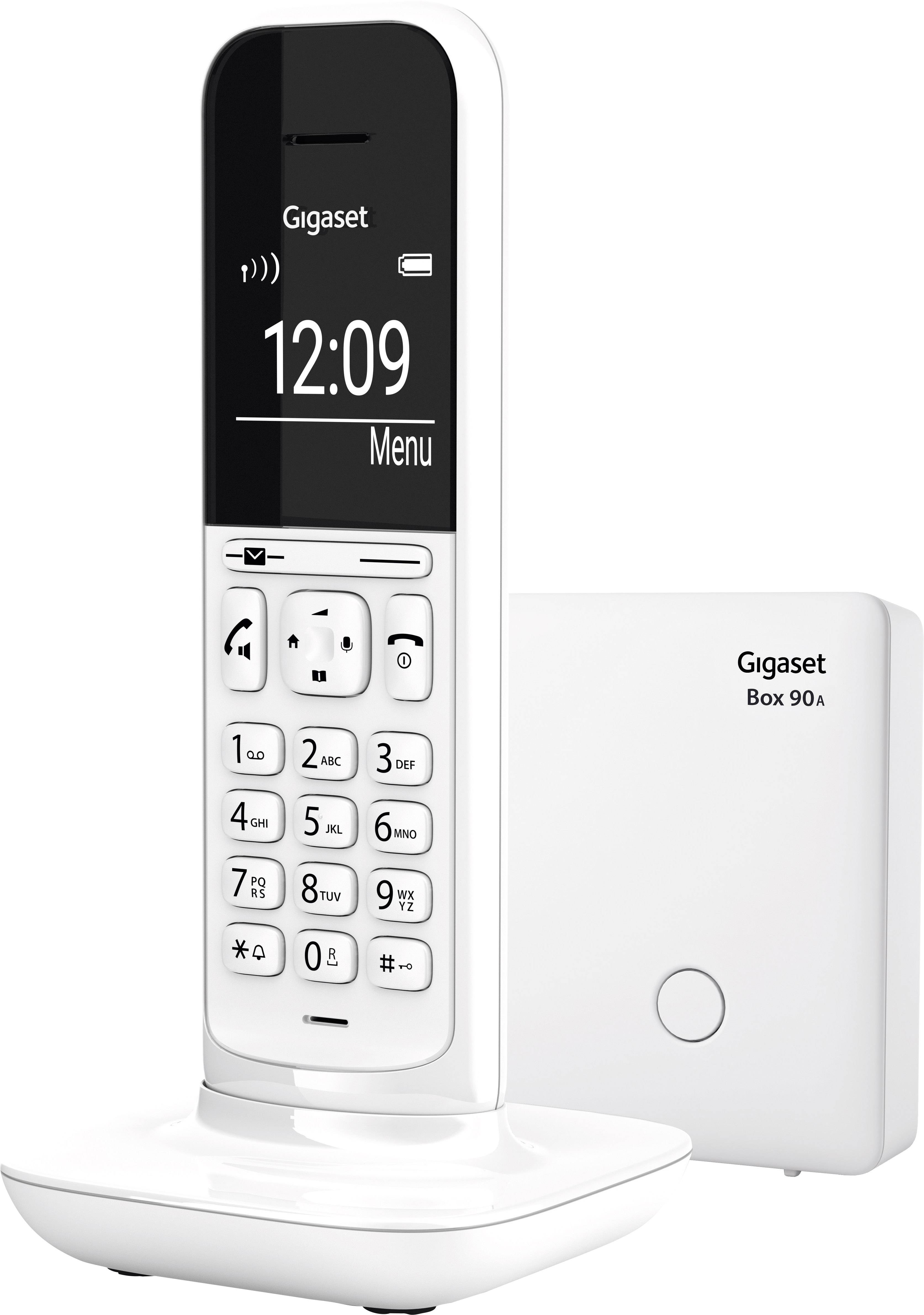Gigaset CL390A DECT/GAP Schnurloses Telefon analog Anrufbeantworter, Babyphone, Freisprechen, für Hörgeräte kompatibel Weiß