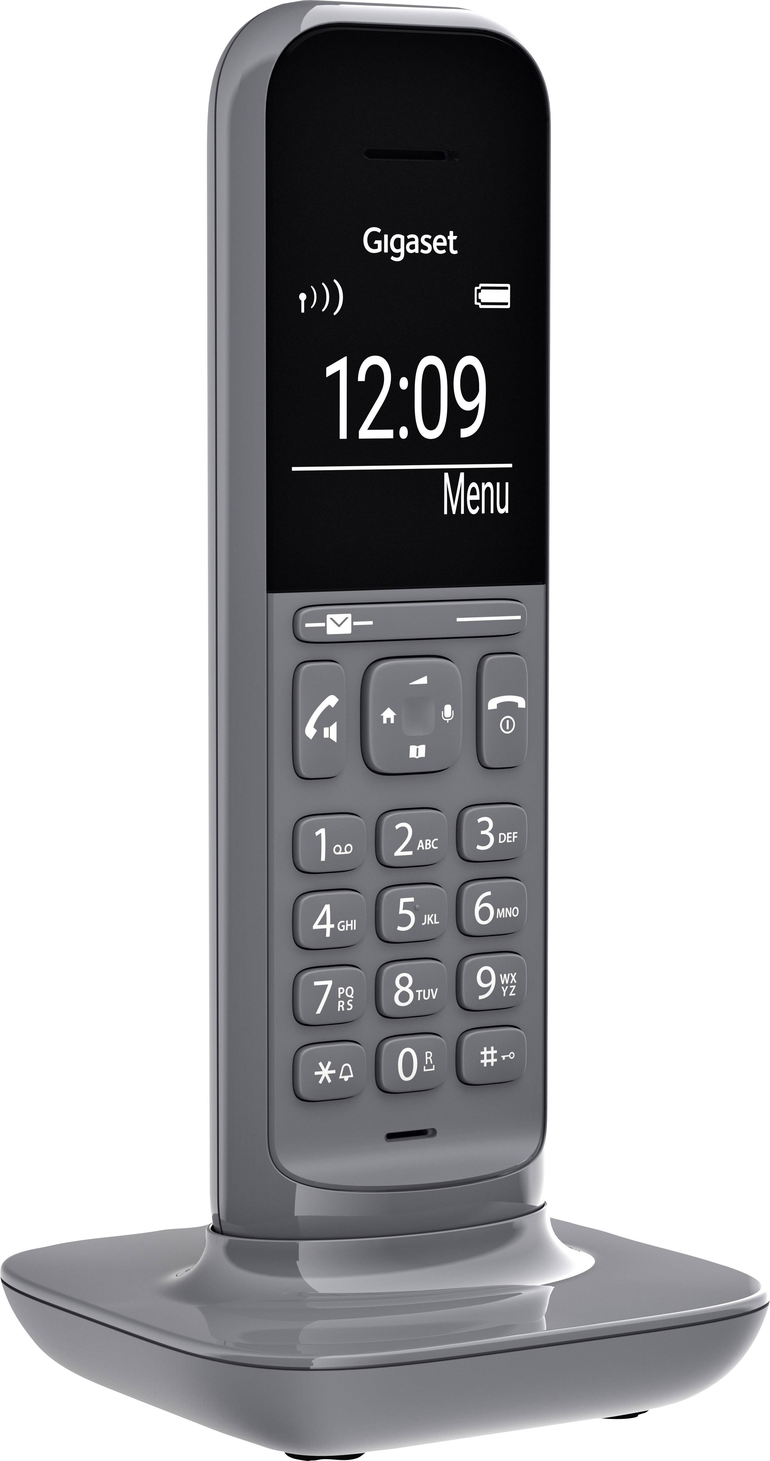 Gigaset CL390HX DECT/GAP Zusätzliches Mobilteil Babyphone, Freisprechen, für Hörgeräte kompatibel Dunkelgrau