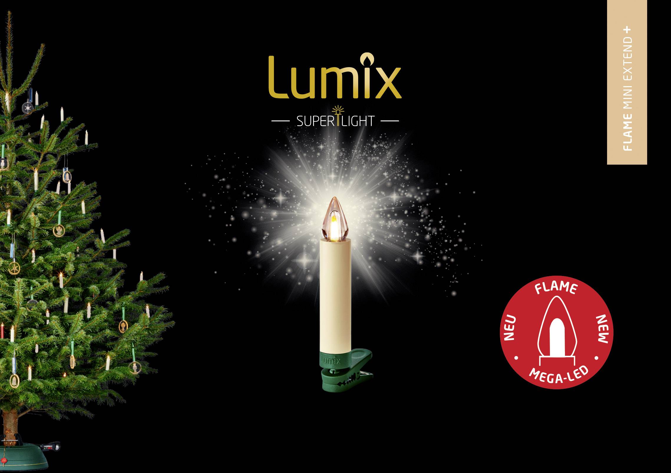 Krinner 77132 Funk-Weihnachtsbaum-Beleuchtung Innen/Außen batteriebetrieben Anzahl Leuchtmittel 6 LED Warmweiß dimmbar