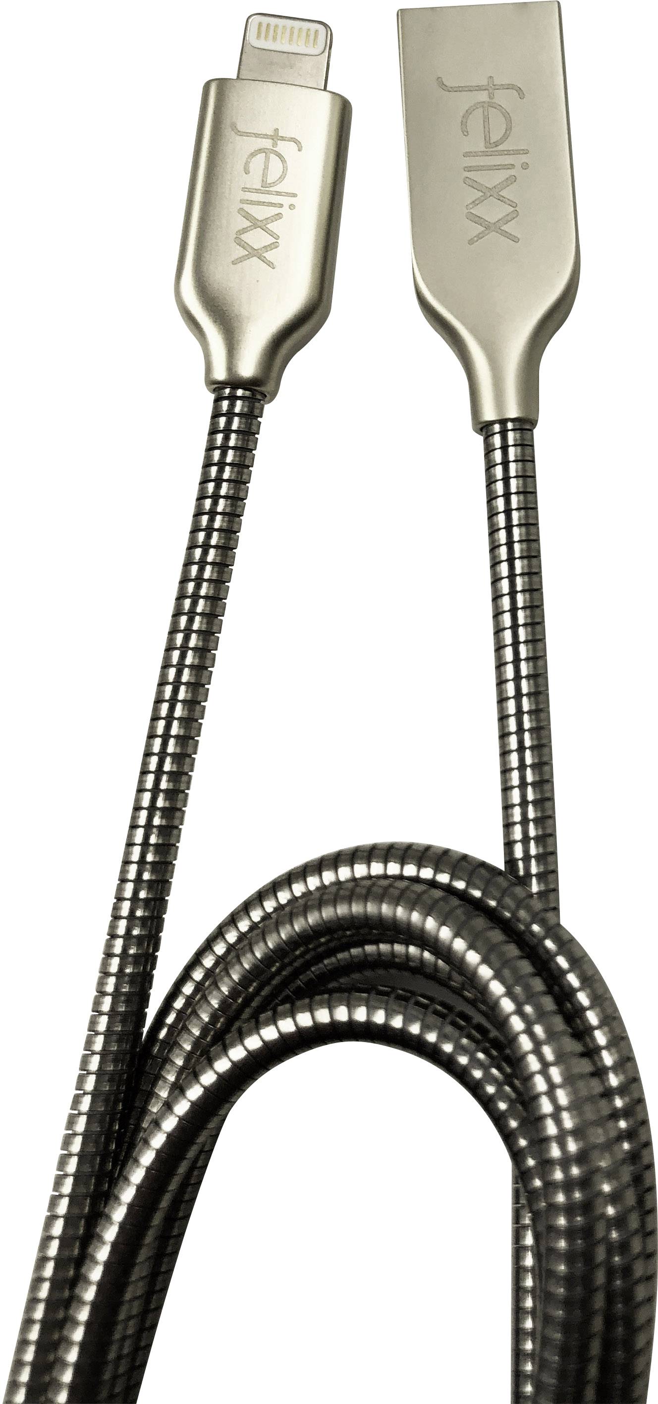 Felixx Premium USB-Kabel 1.00 m Aluminium-Stecker DC-MET-LI