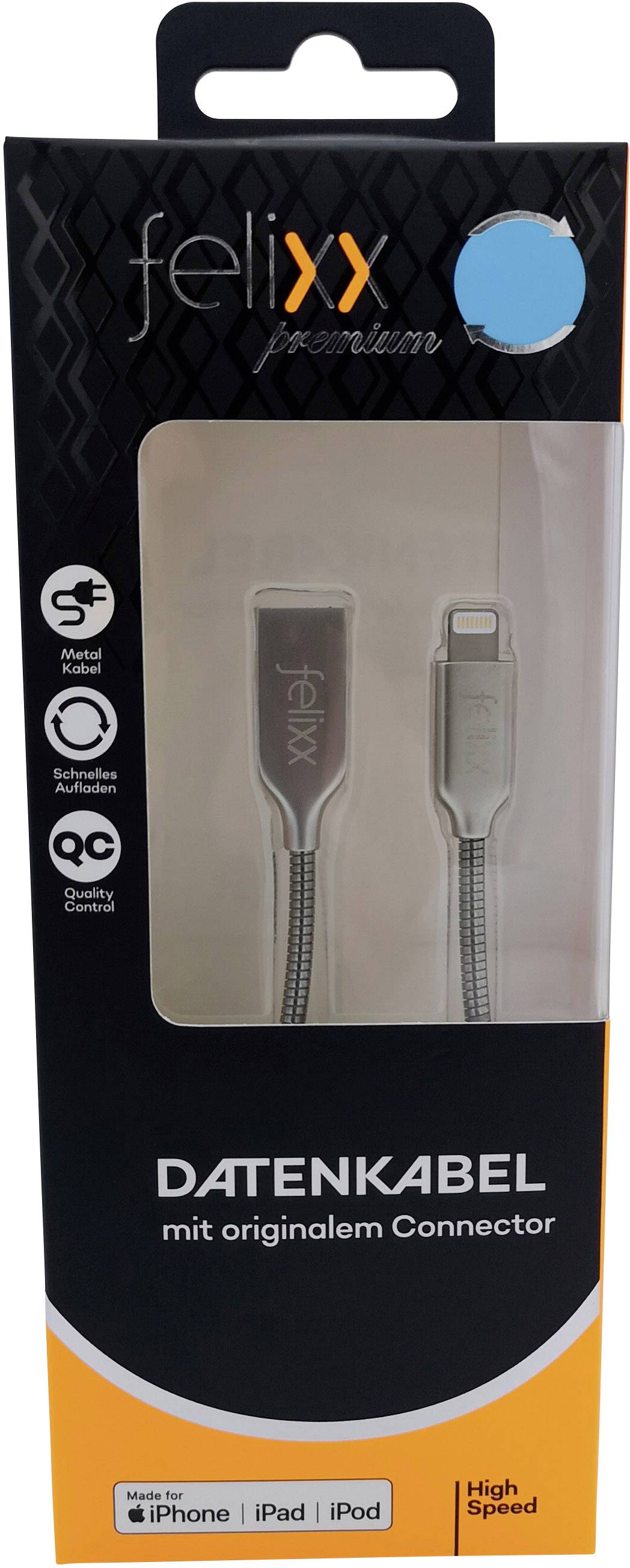 Felixx Premium Apple iPad/iPhone/iPod Anschlusskabel [1x USB - 1x Apple Lightning-Stecker] 1.00m