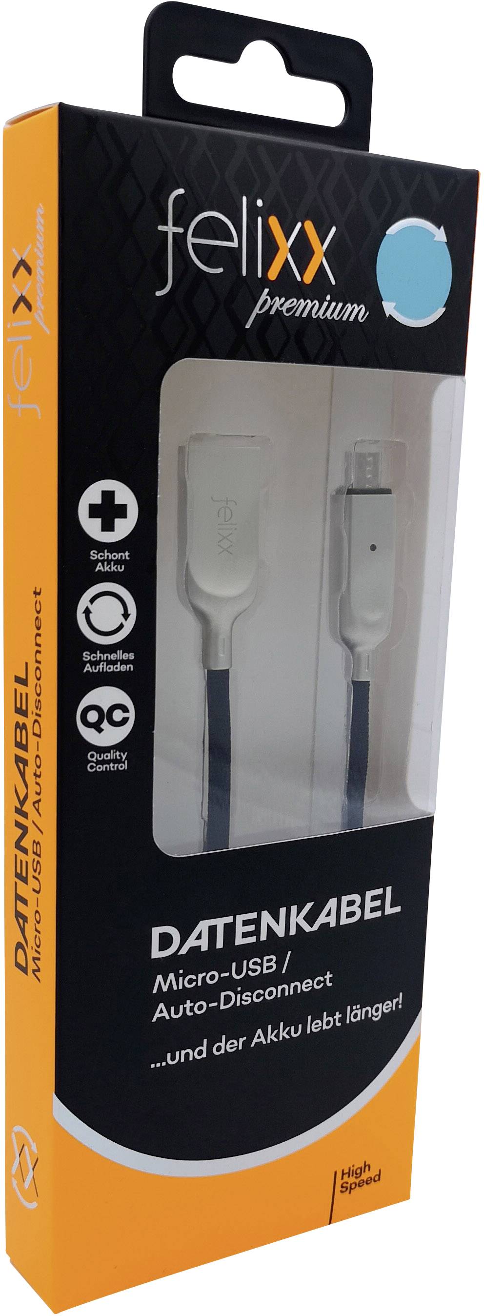 Felixx Premium Handy Kabel [1x USB-Stecker - 1x Micro-USB-Stecker]