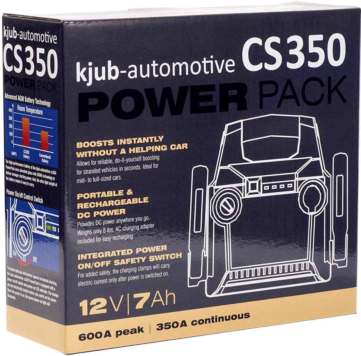 Kjub CS350 Schnellstartsystem 12V 2A Powerpack Jumpstarter KfZ-Starthilfe
