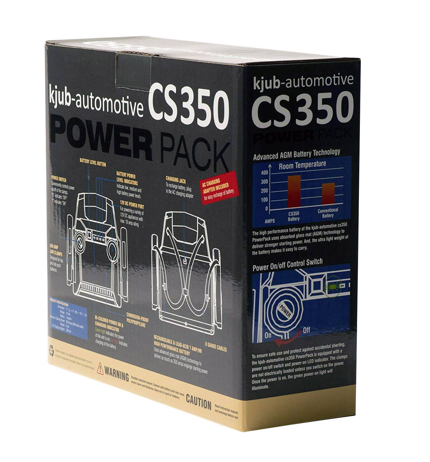 Kjub CS350 Schnellstartsystem 12V 2A Powerpack Jumpstarter KfZ-Starthilfe