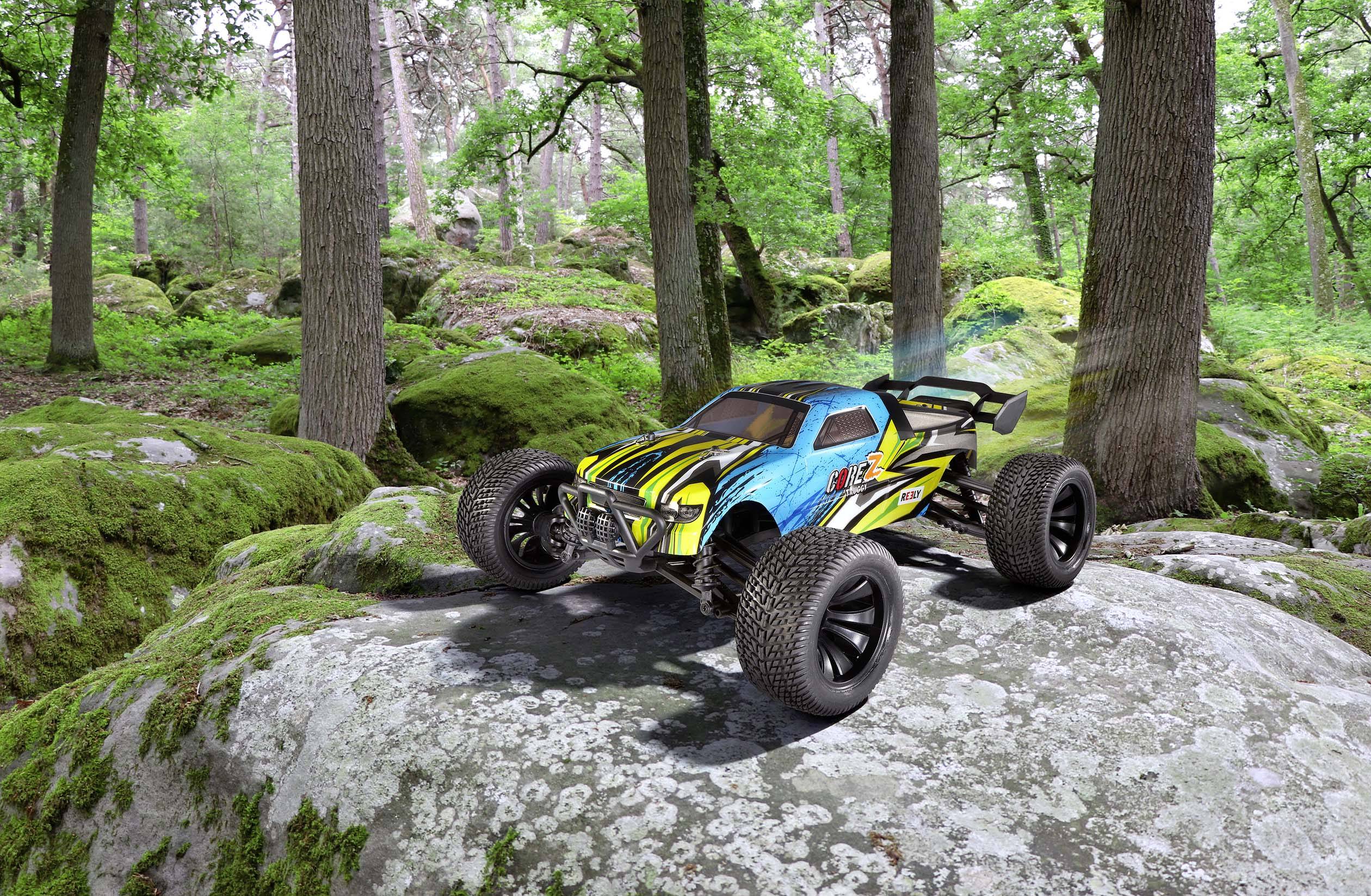 Reely CORE Z Brushed 1:10 XS RC Einsteiger Modellauto Elektro Truggy Allradantrieb (4WD) RtR 2,4GHz inkl. Akku und Ladekabel