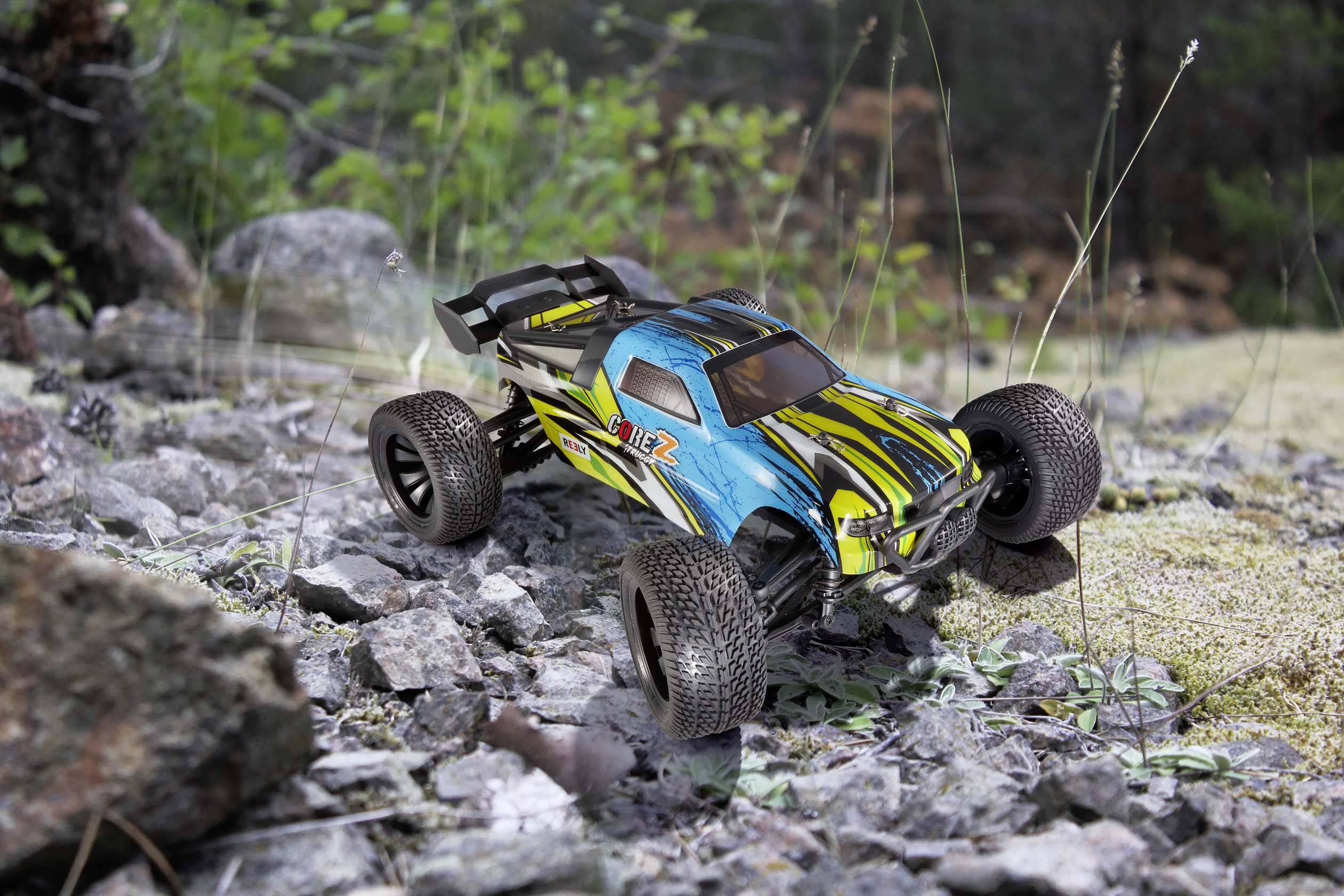 Reely CORE Z Brushed 1:10 XS RC Einsteiger Modellauto Elektro Truggy Allradantrieb (4WD) RtR 2,4GHz inkl. Akku und Ladekabel