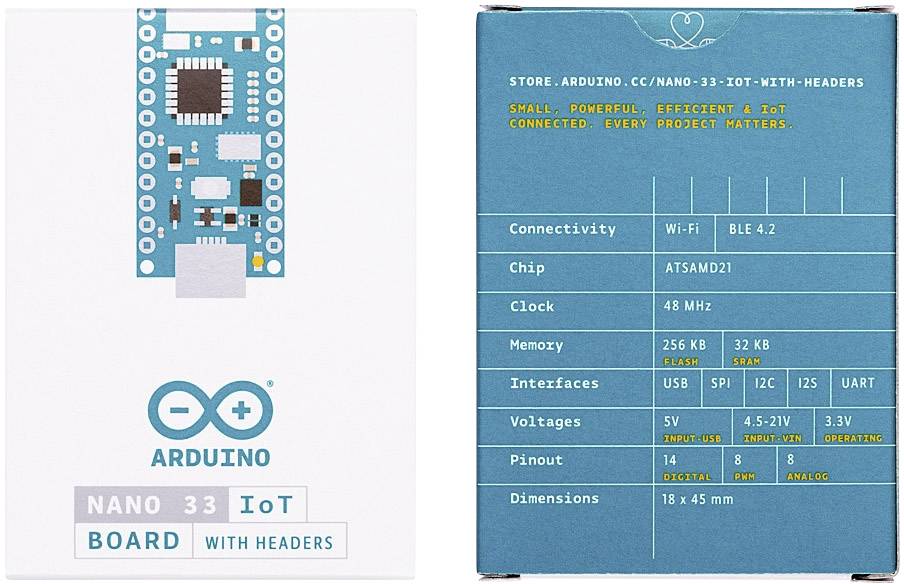 Arduino ABX00032 Board Nano 33 IoT with headers Nano