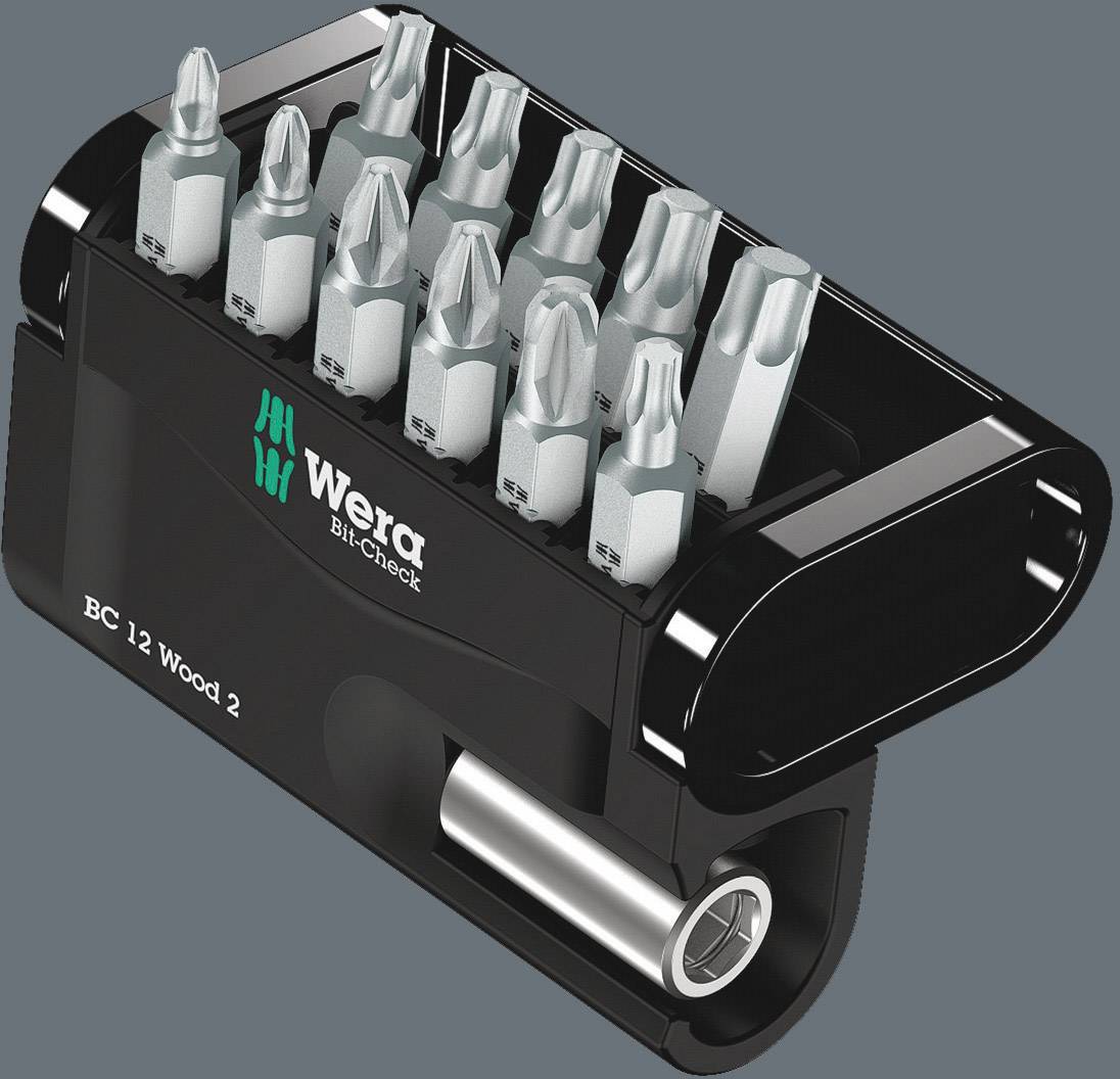Wera Bit-Check 12 Wood 2 SB 05136391001 Bit-Set 12teilig 1/4" (6.3 mm) inkl. Bithalter
