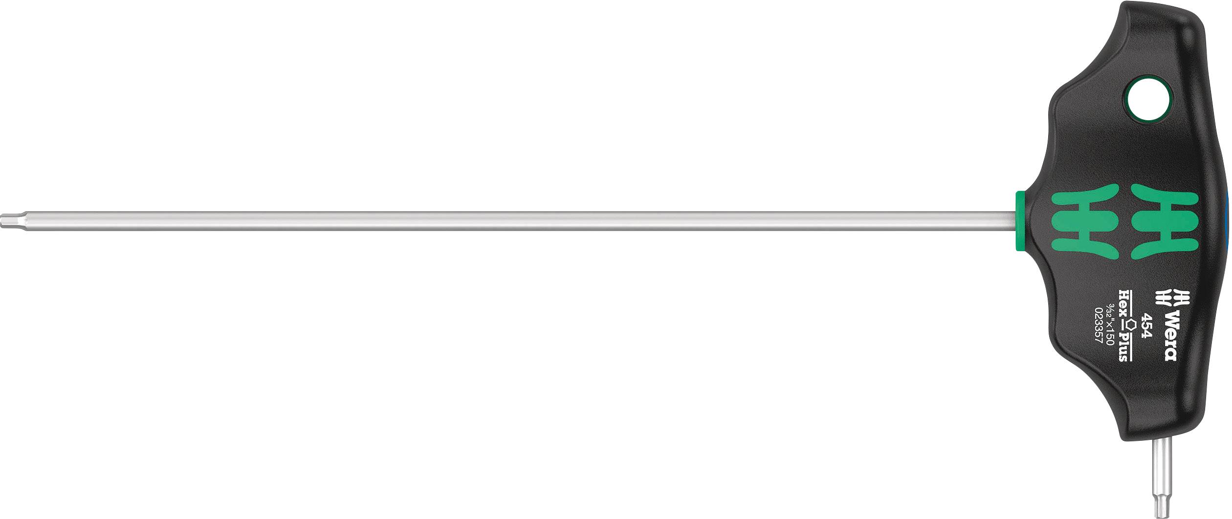 Wera 454 Imperial Innen-Sechskantschraubendreher Schlüsselweite (Zoll): 5/64 Zoll Klingenlänge: 150mm