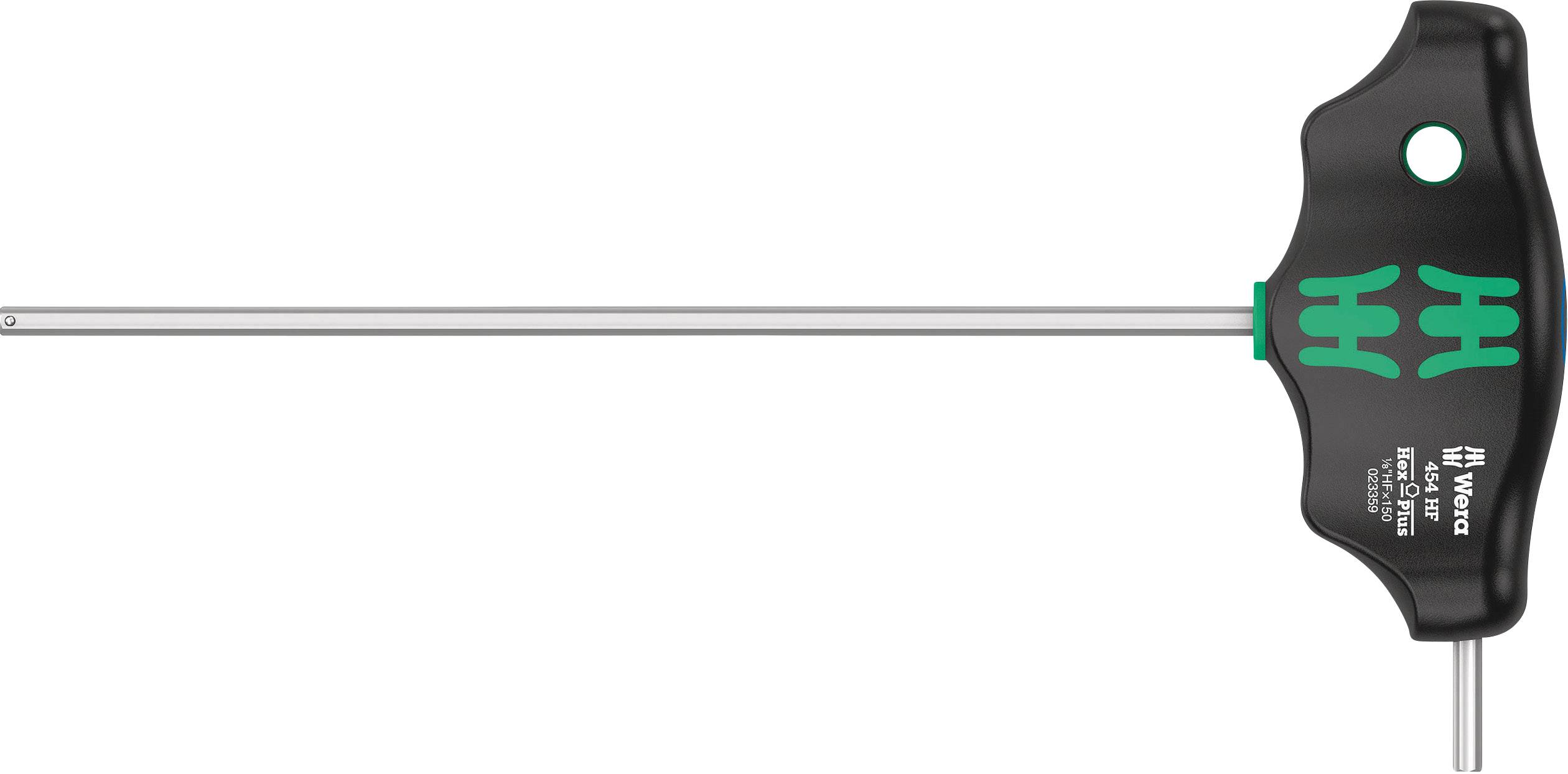 Wera 454 Imperial HF Innen-Sechskantschraubendreher Schlüsselweite (Zoll): 1/8 Zoll Klingenlänge: 150 mm