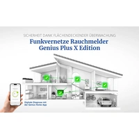 Hekatron Genius Plus X 2020 Funk-Rauchwarnmelder inkl. 10 Jahres-Batterie, auf Funk umrüstbar batteriebetrieben (Ø x H) 104mm Hekatron Genius Plus X 2020 Funk-Rauchwarnmelder inkl. 10 Jahres-Batterie, auf Funk umrüstbar batteriebetrieben (Ø x H) 104mm
