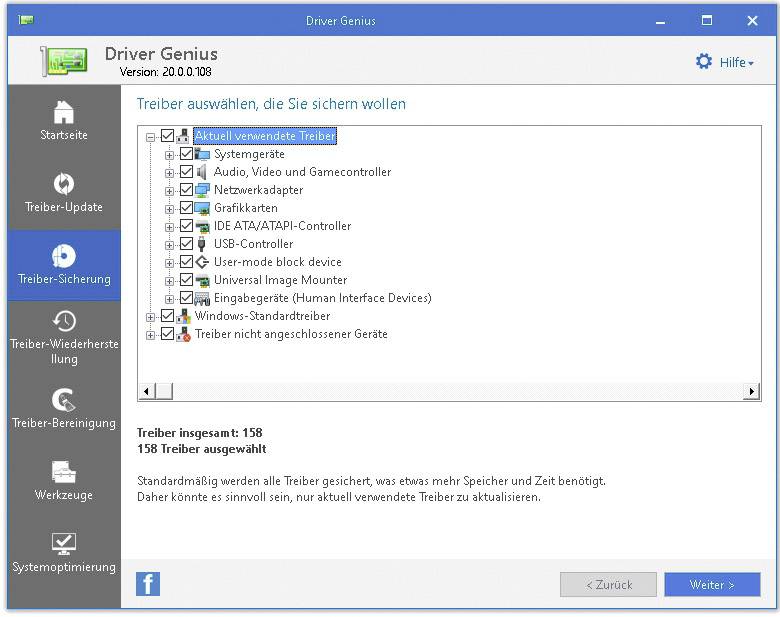 Avanquest Driver Genius 20 Jahreslizenz, 3 Lizenzen Windows Systemoptimierung