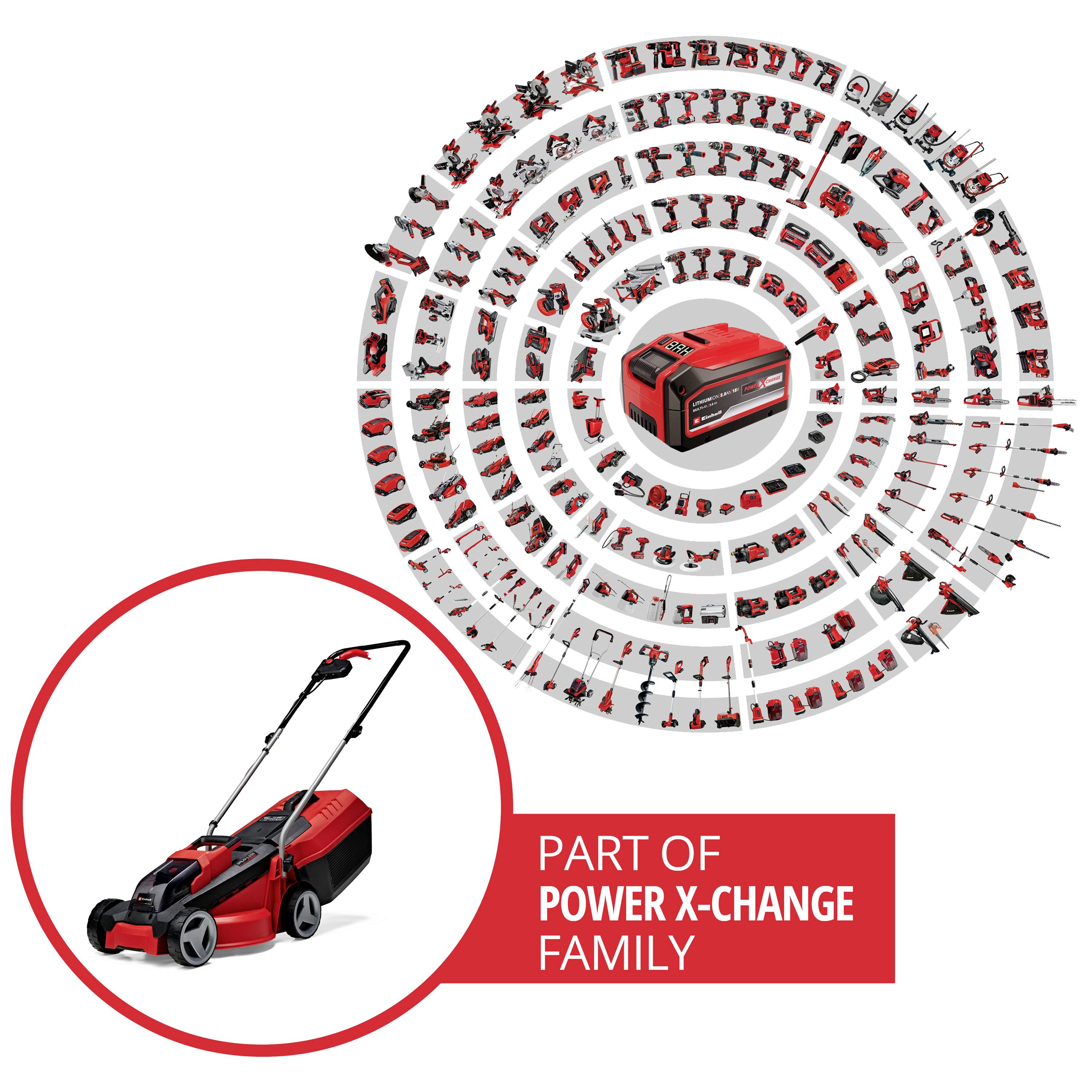 Einhell Power X-Change GE-CM 18/30 Li (1x3,0Ah) Akku Akku-Rasenmäher inkl. Ladegerät, inkl. Akku 18V Schnittbreite (max.) 30cm