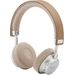 HER HF8 On Ear Headset Bluetooth®, kabelgebunden Beige, Silber Lautstärkeregelung HER HF8 On Ear Headset Bluetooth®, kabelgebunden Beige, Silber Lautstärkeregelung