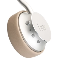 HER HF8 On Ear Headset Bluetooth®, kabelgebunden Beige, Silber Lautstärkeregelung HER HF8 On Ear Headset Bluetooth®, kabelgebunden Beige, Silber Lautstärkeregelung