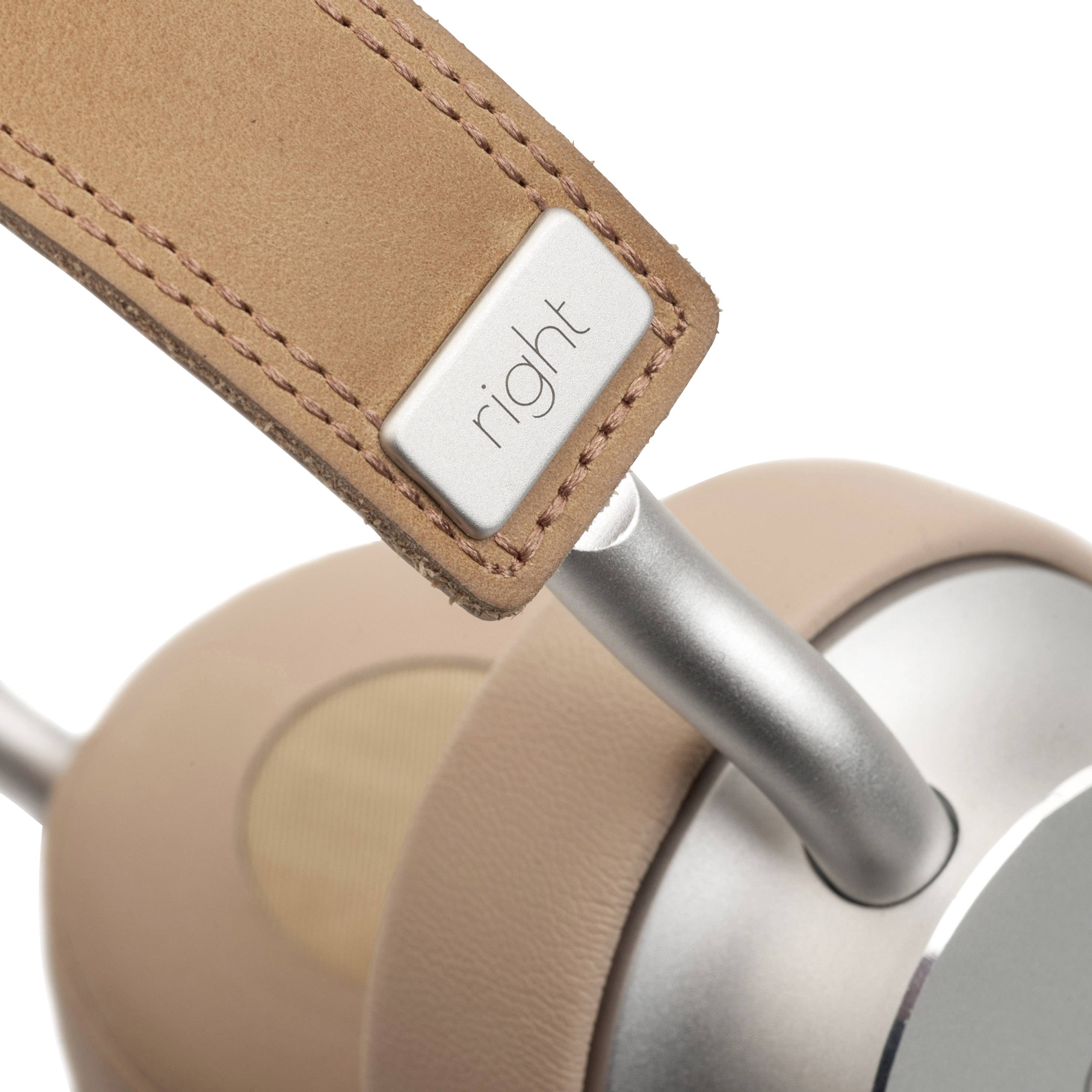 HER HF8 On Ear Headset Bluetooth®, kabelgebunden Beige, Silber Lautstärkeregelung