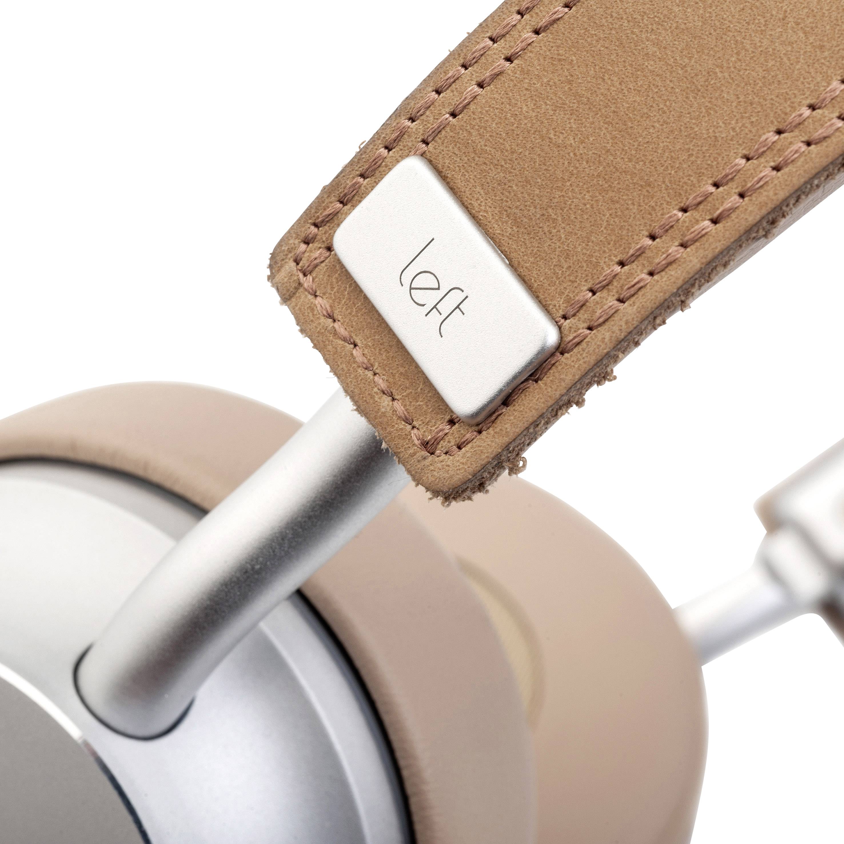 HER HF8 On Ear Headset Bluetooth®, kabelgebunden Beige, Silber Lautstärkeregelung