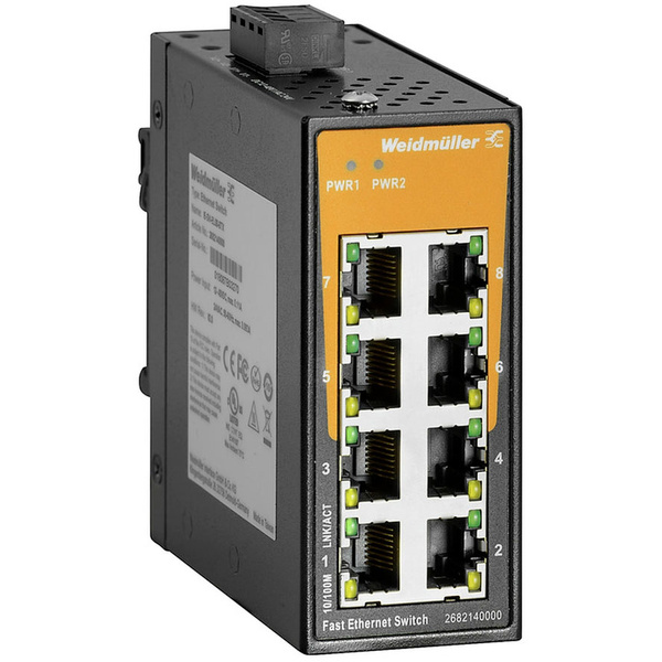 Weidmüller IE-SW-EL08-8TX Industrial Ethernet Switch 8 Port 10 / 100 MBit/s
